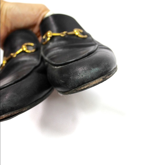 GUCCI Princetown Leather Horsebit Loafers Mules - Picture 5 of 12